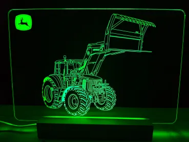 John Deere 6930 mit Frontlader LED Schild